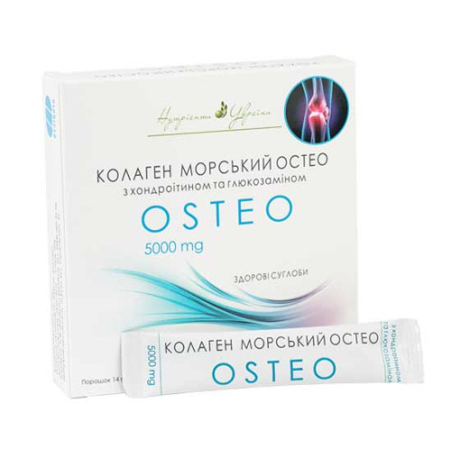 Колаген морський ОСТЕО з хондроітином і глюкозаміном  5000 мг №14 