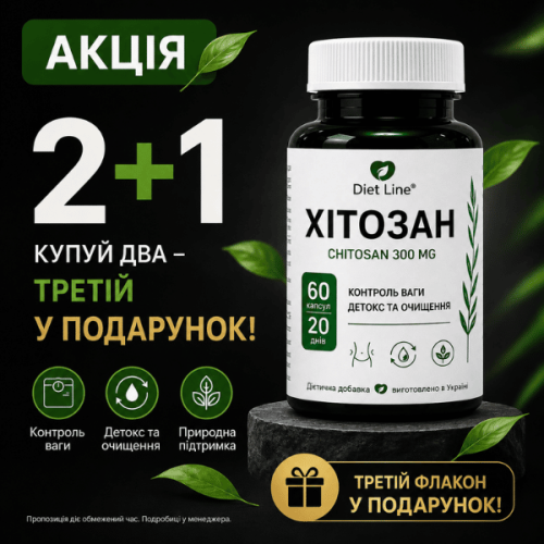 Хітозан 300 мг 60 капсул 