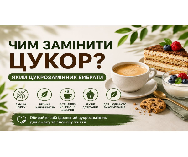 Чим замінити цукор: який цукрозамінник вибрати для кави, випічки та десертів?